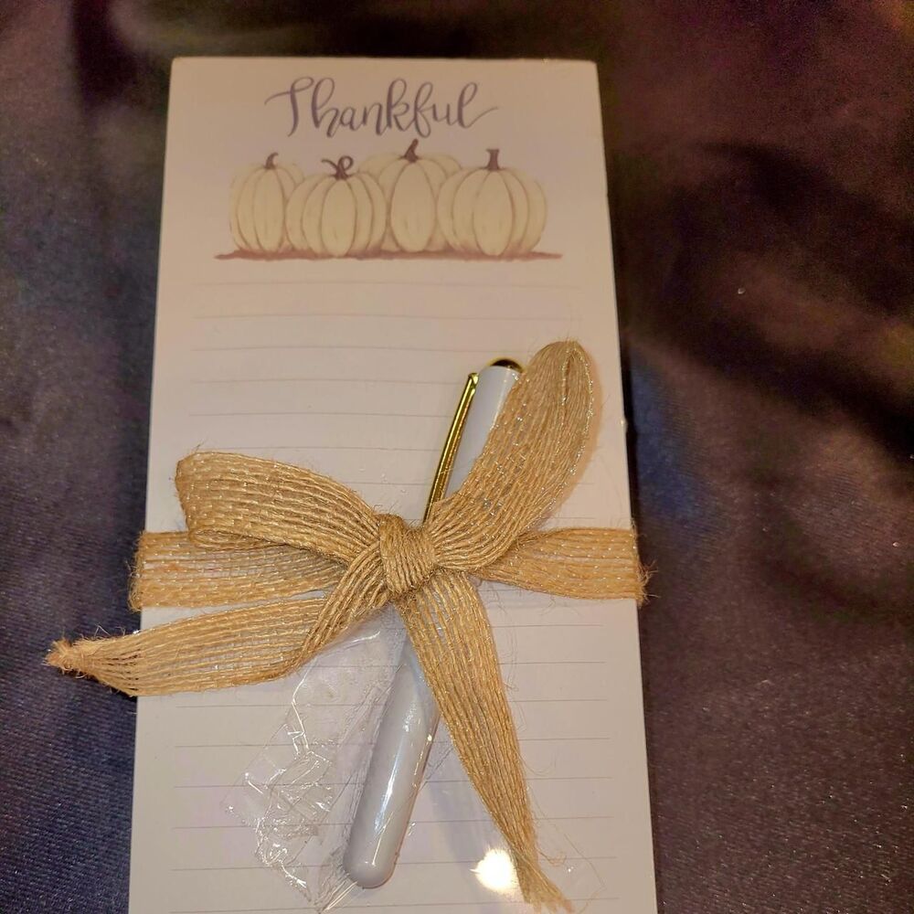 White pumpkin trending notepad